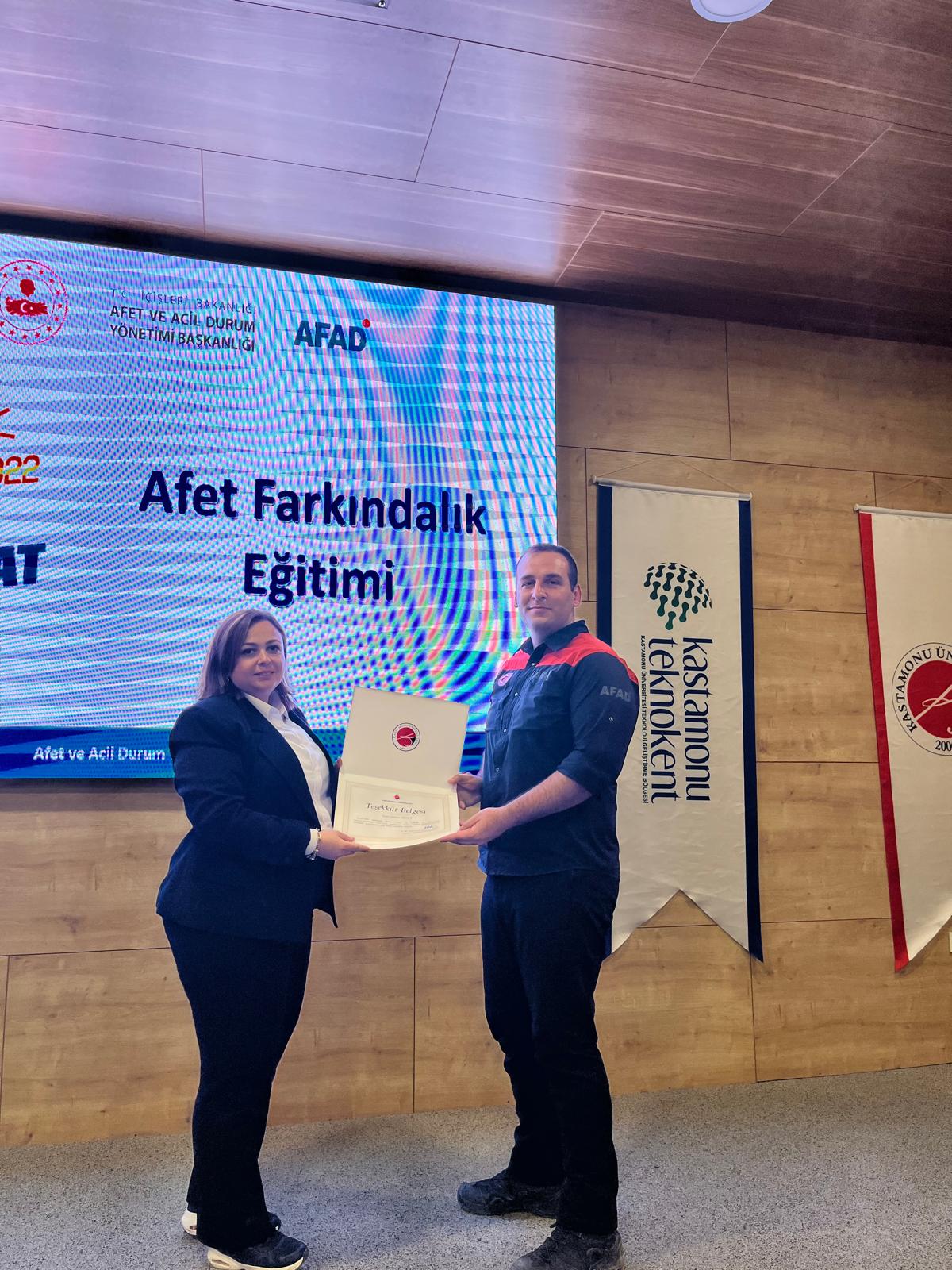 İSG Haftasında AFAD ile Program Yapıldı.