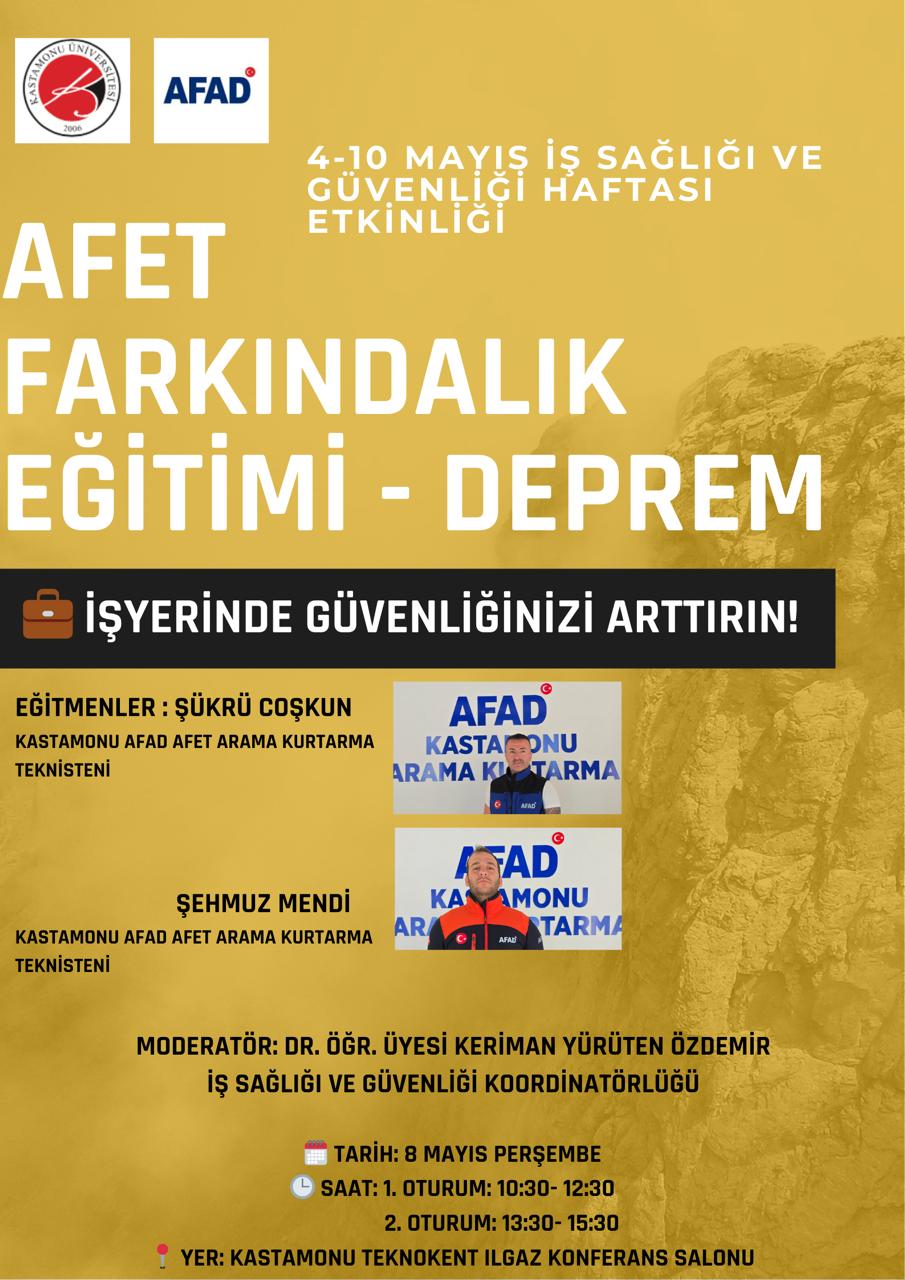 İSG Haftası Etkinliği'nde AFAD'layız